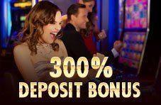 300% deposit bonus artwork from Springbok Casino